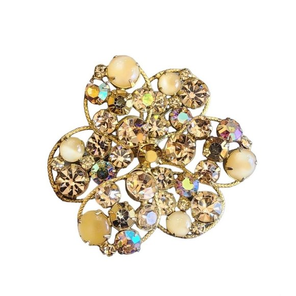 Vintage Signed Regency Dimensional Flower Brooch (A3060) - Picture 1 of 4